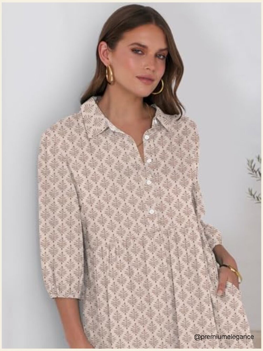 Rayon Maxi Dress with Puff Sleeves, V-Neck, Floral Print, Size S - Picture 6 of 7